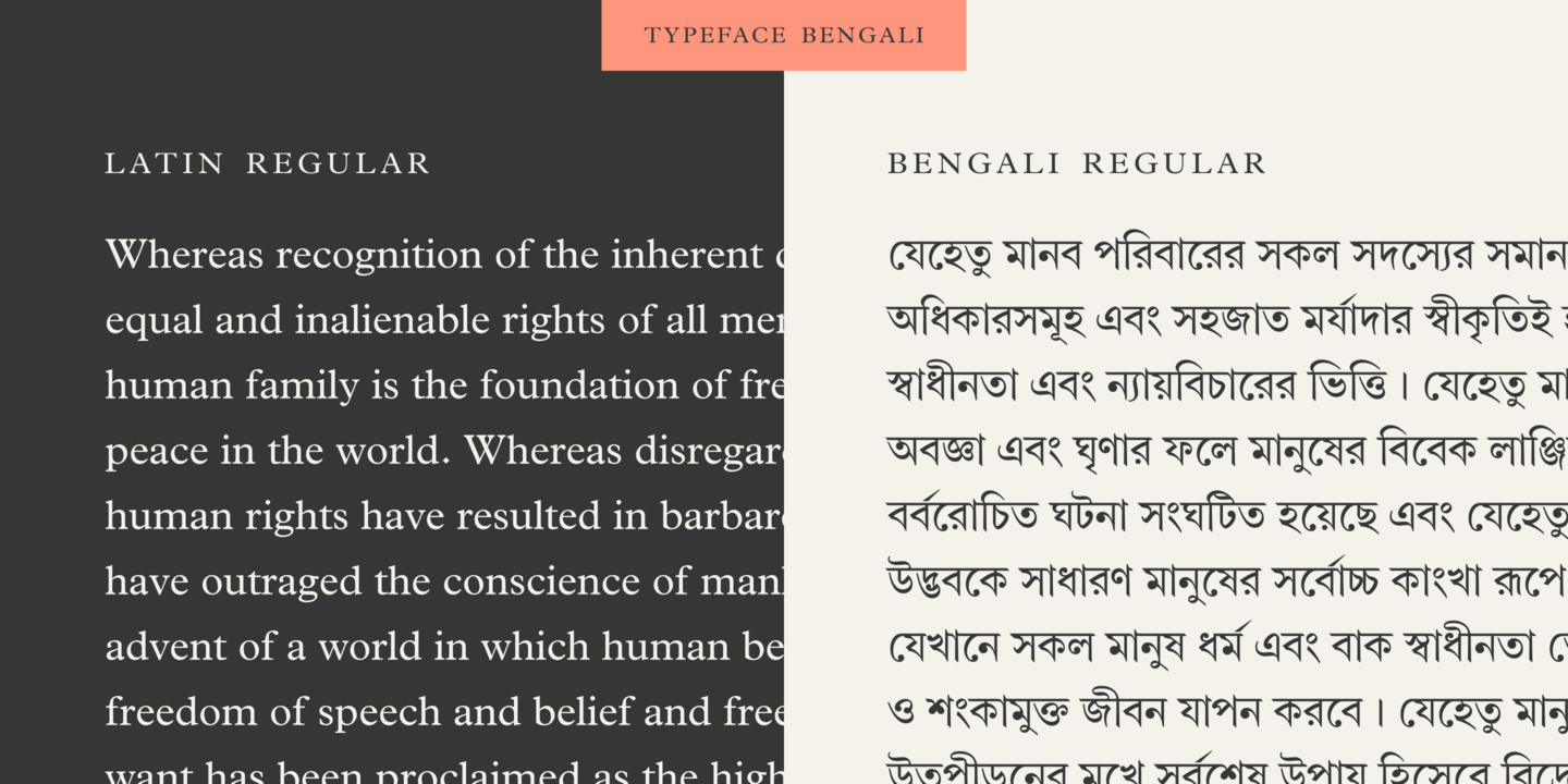 Przykładowa czcionka Linotype Bengali #3